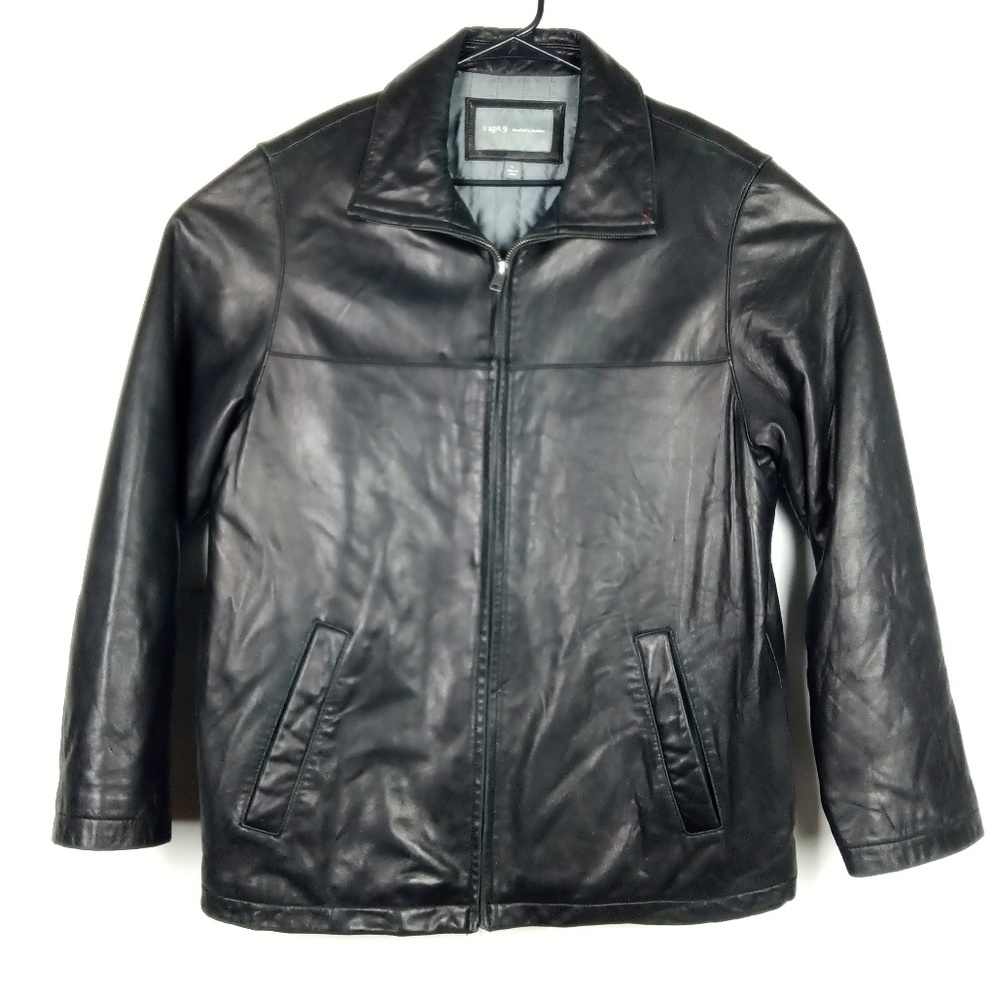 Apt. 9 lambskin leather bomber jacket